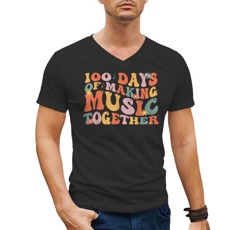 100 Days Of School Music Teacher Men's V-Neck T-Shirt, trending gift