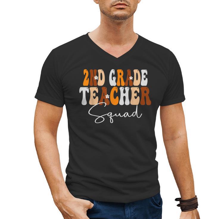 2nd Grade Teacher Squad Cute Women Groovy Fall Autumn Lovers Men's V-Neck T-Shirt, Groovy Teacher Gifts, 2nd Grade Teacher Gifts, trending gift 2nd Grade Teacher Squad Cute Women Groovy Fall Autumn Lovers Men's V-Neck T-Shirt, Groovy Teacher Gifts, 2nd Grade Teacher Gifts, trending gift
