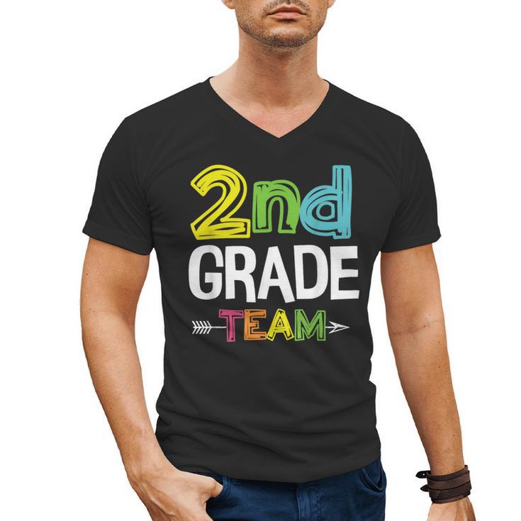 2nd Grade Team T-Shirt 2nd Grade Squad Teacher Men's V-Neck T-Shirt