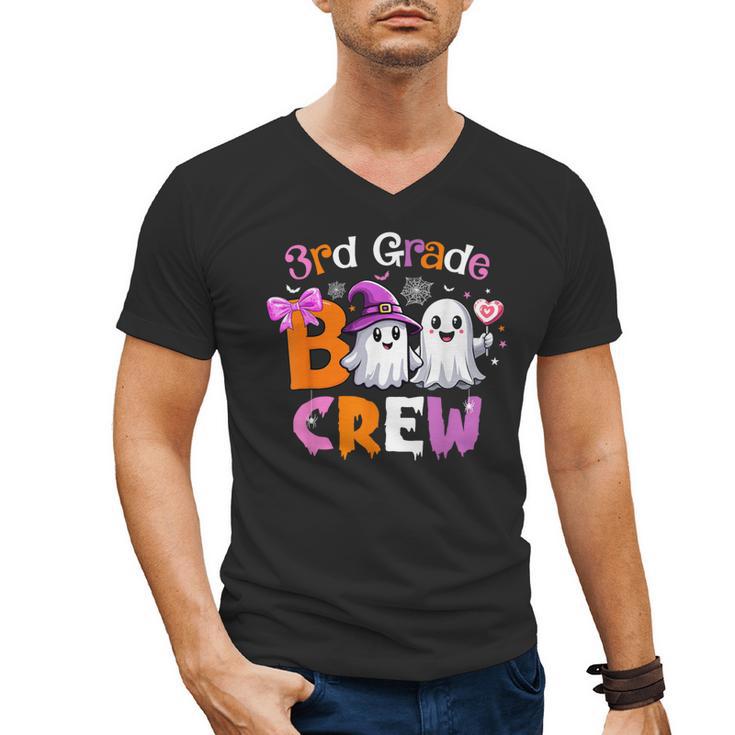 3rd Grade Boo Crew Third Grade Halloween Costume Teacher Kid Men's V-Neck T-Shirt