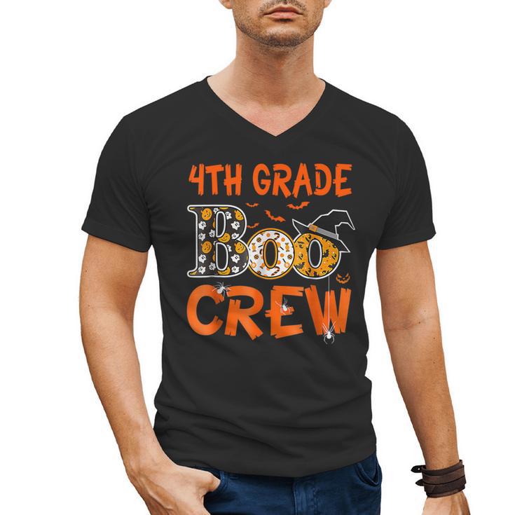 4th Grade Boo Crew Teacher Student Halloween Men's V-Neck T-Shirt