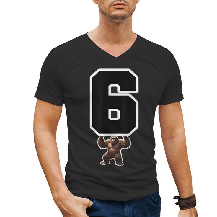 6 7 Matching Teachers Halloween Costume Gorilla Men's V-Neck T-Shirt