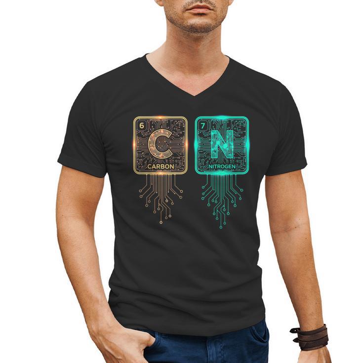 6 7 Science Chemistry Teacher Periodic Table Meme Men's V-Neck T-Shirt