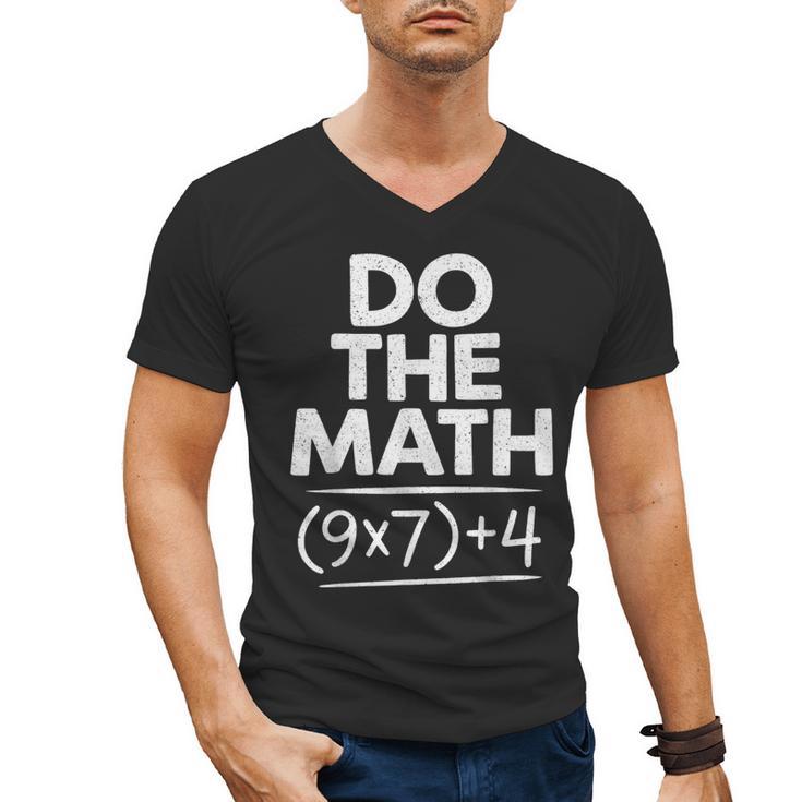 6 7 Six Seven Math Teacher Gen Z Alpha Meme Slang Boys Girls Men's V-Neck T-Shirt