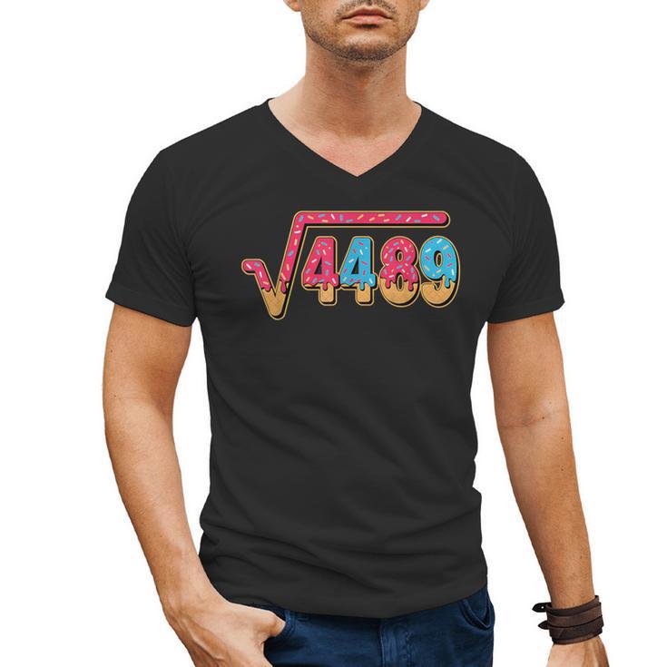 67 Ice Cream Drip Meme Math Teacher School Square Root 4489 Men's V-Neck T-Shirt