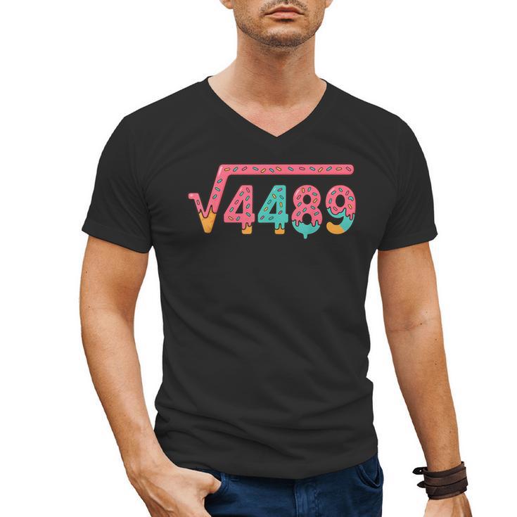 67 Ice Cream Drip Meme Square Root 4489 Slang Math Teacher Men's V-Neck T-Shirt