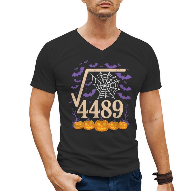 67 Meme Math Teacher 6 7 Square Root 4489 Men's V-Neck T-Shirt