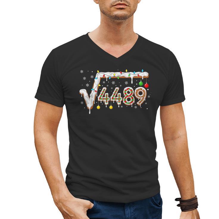 67 Meme Square Root 4489 Slang Math Teacher Christmas Men's V-Neck T-Shirt