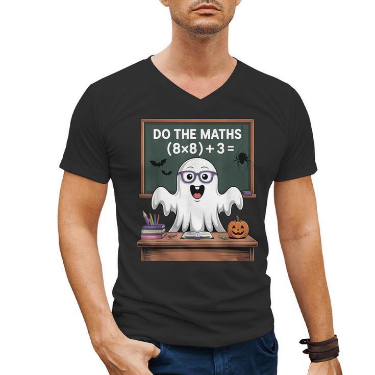 67 Teacher Halloween Ghost Six Seven Meme Do The Maths Men's V-Neck T-Shirt, trending gift 67 Teacher Halloween Ghost Six Seven Meme Do The Maths Men's V-Neck T-Shirt, trending gift