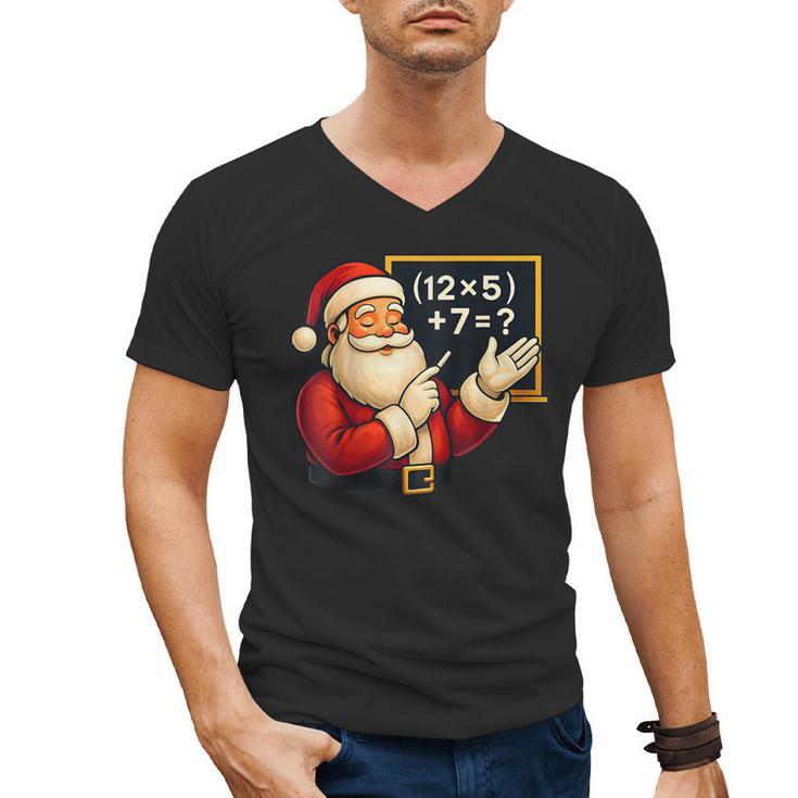 67 Teacher Santa Christmas Six Seven Meme Math Xmas Men's V-Neck T-Shirt