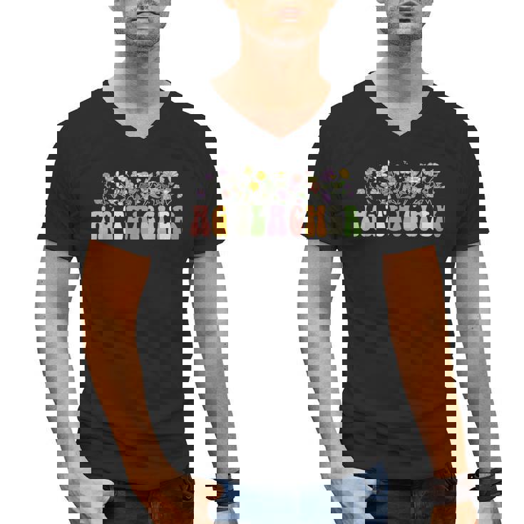 AG Teacher Future Farmer Agriculture Teacher Men Women Men&#x27;s V-Neck T-Shirt