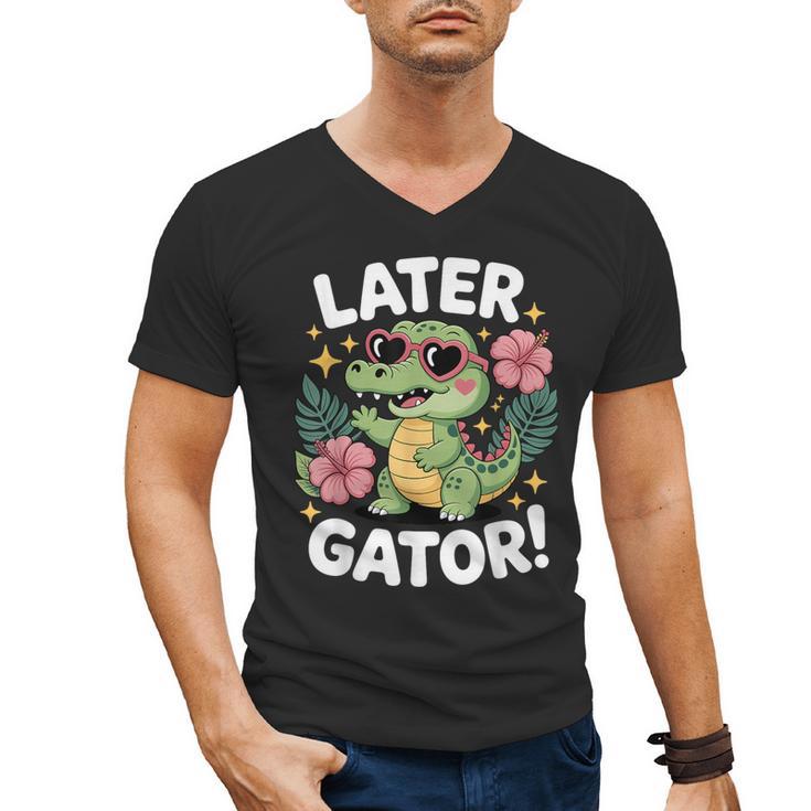 Alligator Later Gator Teacher Summer Last Day Fun Men's V-Neck T-Shirt