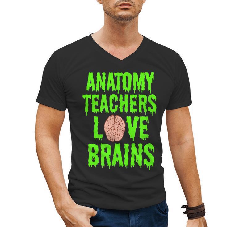 Anatomy Teachers Love Brains Halloween Teacher Costume Shirt Men's V-Neck T-Shirt