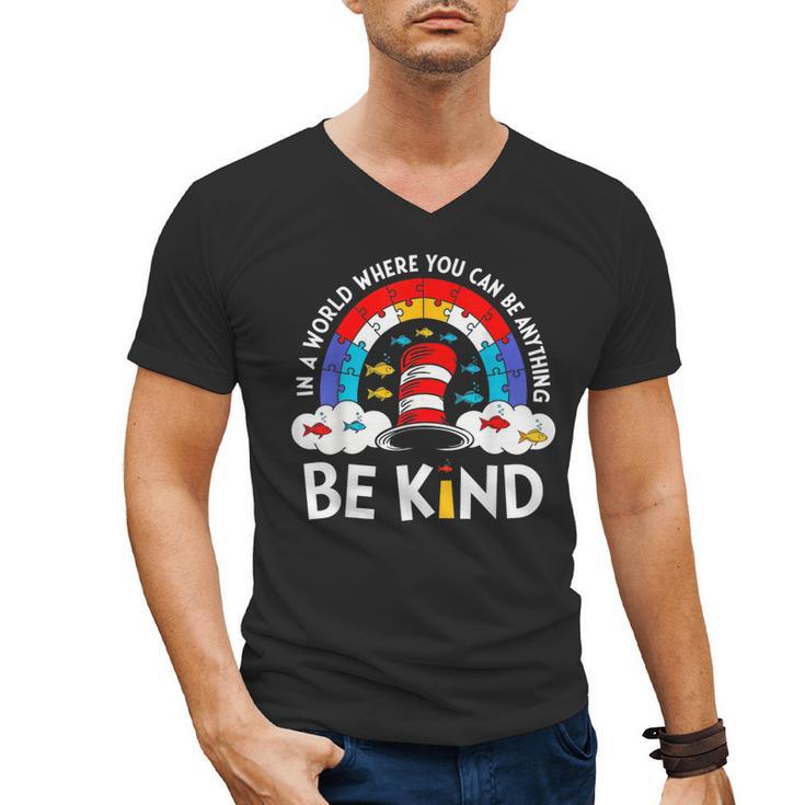 Autism Awareness For Teacher Why Fit In Doctor Cat Hat Cool Men's V-Neck T-Shirt
