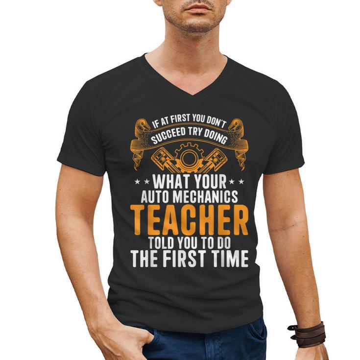 Auto Mechanic Teacher Car Repair Auto Mechanic Men's V-Neck T-Shirt