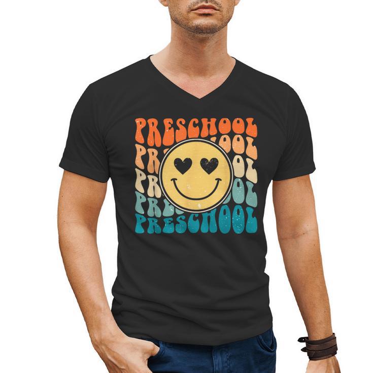 Back To School Groovy Smile Preschool Teachers Students Kids Men's V-Neck T-Shirt, trending gift Back To School Groovy Smile Preschool Teachers Students Kids Men's V-Neck T-Shirt, trending gift