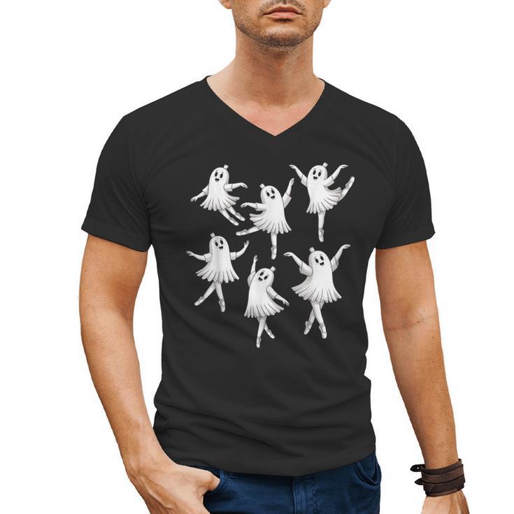 Ballet Ghost Dancer Spooky Dance Teacher Halloween Costume Men's V-Neck T-Shirt