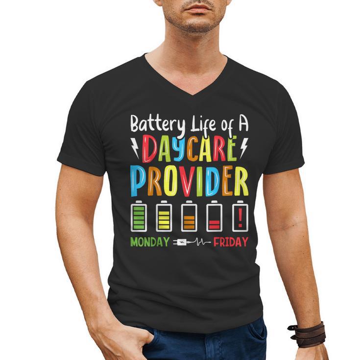 Battery Life Of Daycare Provider Childcare Teacher Men's V-Neck T-Shirt