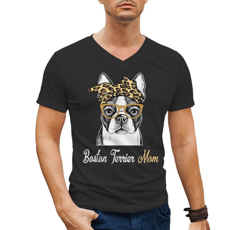 Birthday And Mother's Day -Boston Terrier Mom Men's V-Neck T-Shirt