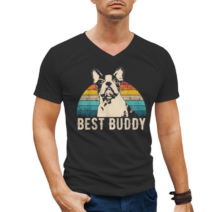 Boston Terrier Boston-Bulldog Men's V-Neck T-Shirt
