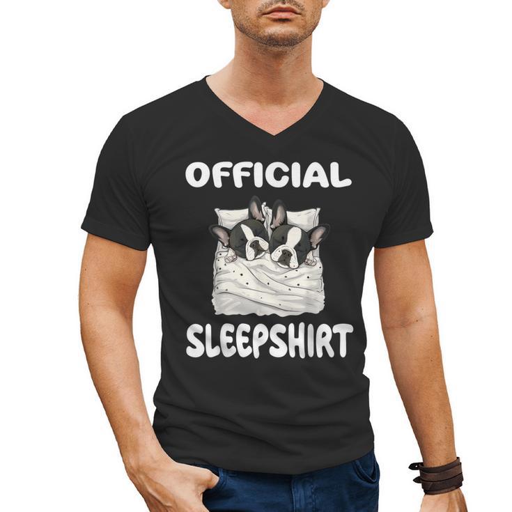 Boston Terrier Dog Official Sleepshirt Pajamas Nightgown For Men Women Girls Kids Men's V-Neck T-Shirt