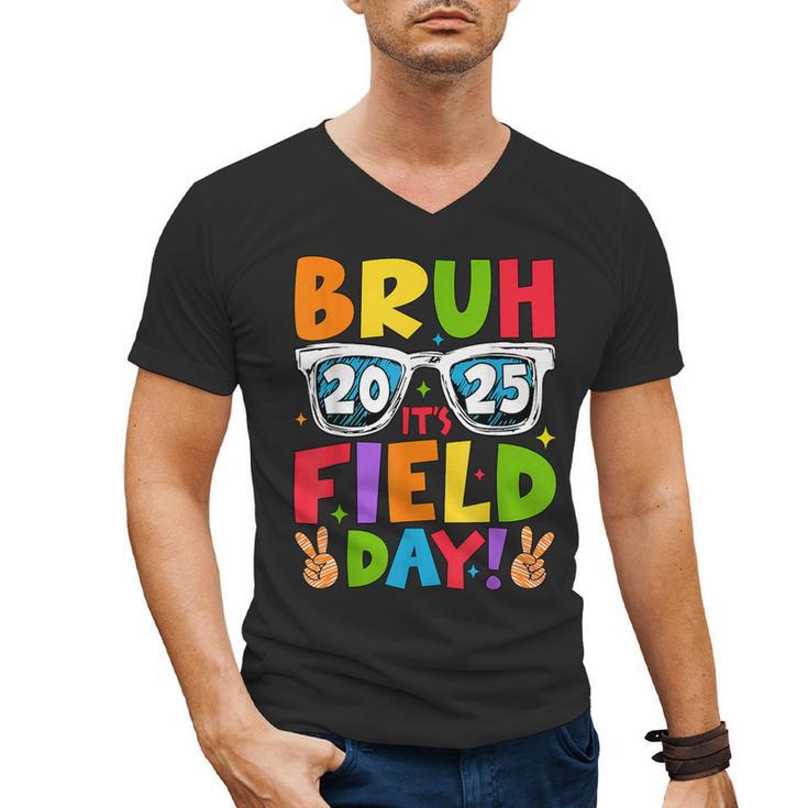 Bruh It's Field Day Teacher Boys Girls Kids Field Day 2025 Men's V-Neck T-Shirt