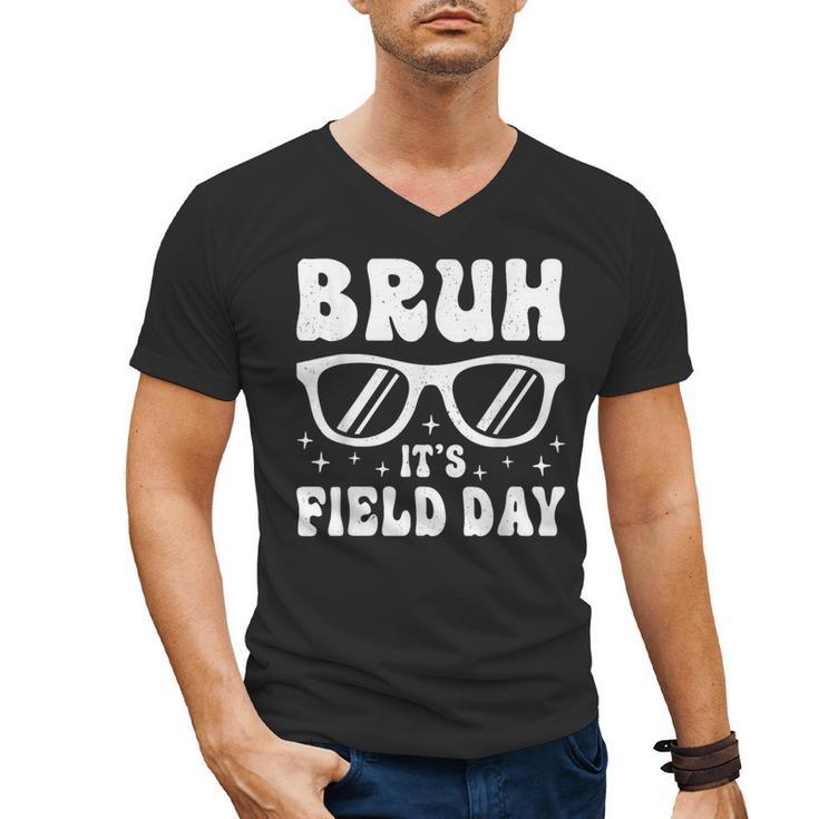 Bruh It's Field Day Teacher Boys Girls Kids Happy Field Day Men's V-Neck T-Shirt