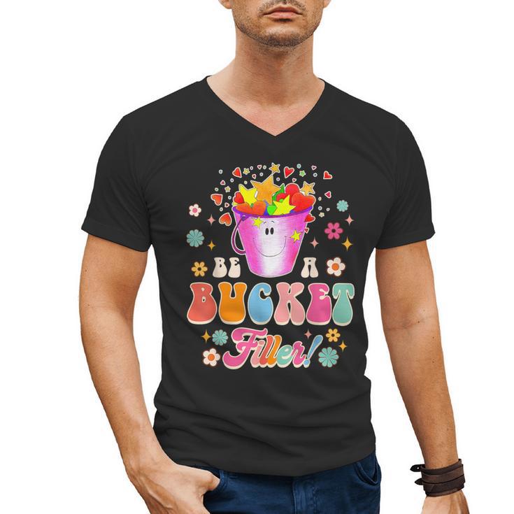 Be A Bucket Filler Teacher Teaching Groovy Back To School For Men Women Men's V-Neck T-Shirt