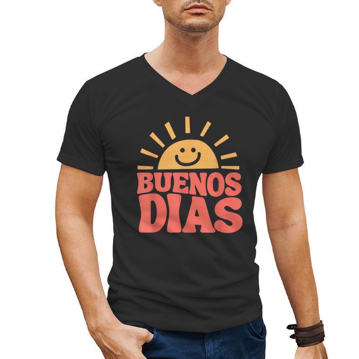 Buenos Dias Spanish Teacher Appreciation Back To School Men's V-Neck T-Shirt