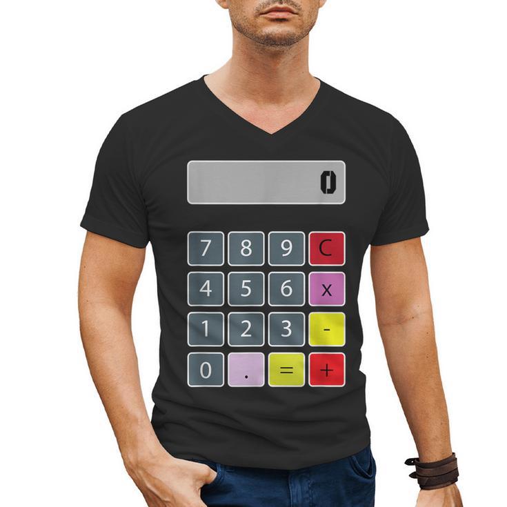 Calculator Math Teacher Halloween Costumes Women Men Adults Men's V-Neck T-Shirt