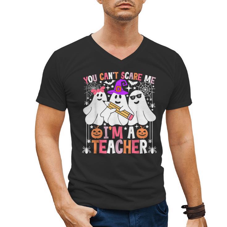 You Can't Scare Me I'm A Teacher Halloween Men's V-Neck T-Shirt