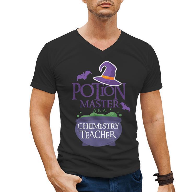 Chemistry Teacher Halloween Shirt School POTION MASTER Men's V-Neck T-Shirt