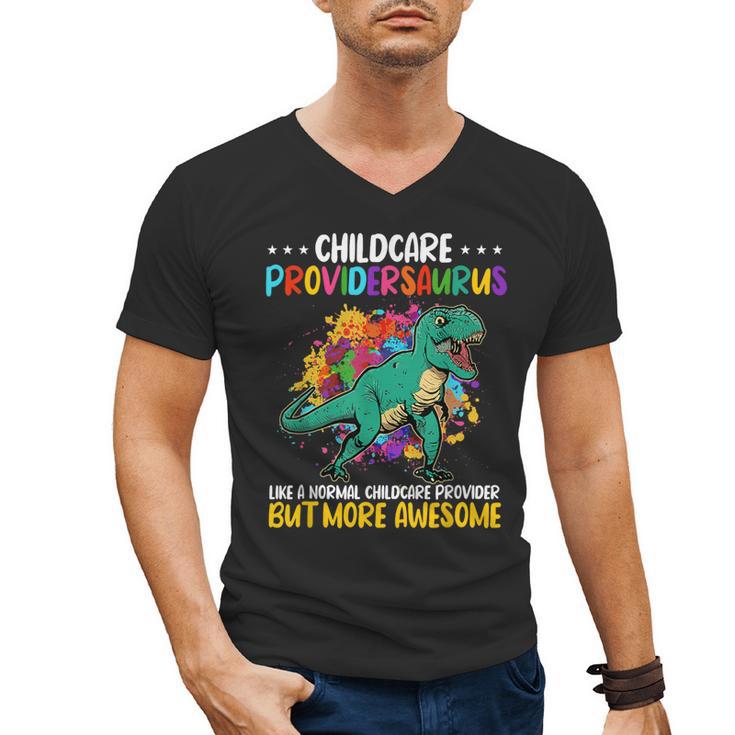 Childcare Providersaurus Daycare Teachers Men's V-Neck T-Shirt
