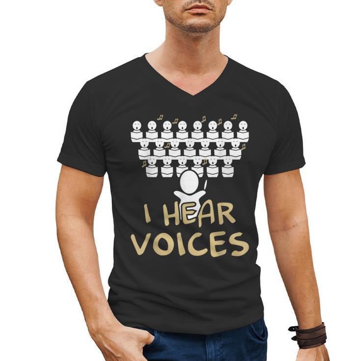 Choir Teacher Shirt I Hear Voices Chorister Tee Men's V-Neck T-Shirt