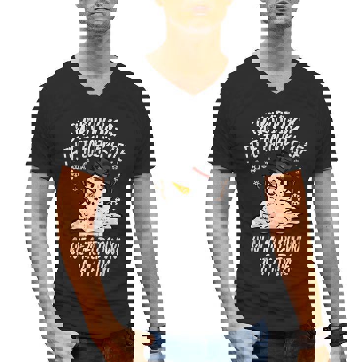 Christmas Surviving Teacher Life Meltdown Xmas Women Men Men&#x27;s V-Neck T-Shirt, trending gift