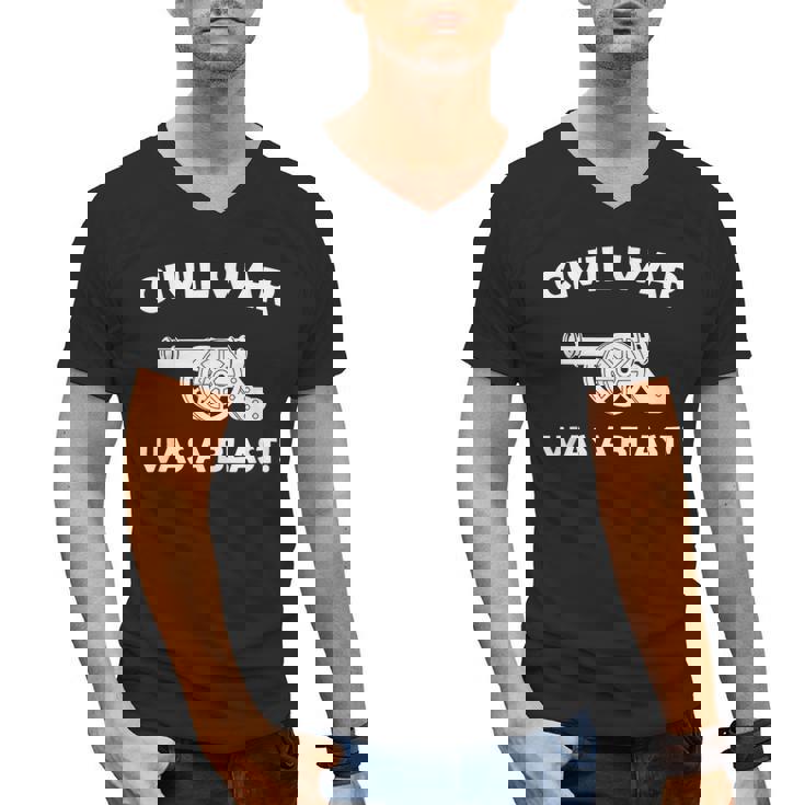 Civil War It Was A Blast History Teacher T-Shirt Men&#x27;s V-Neck T-Shirt