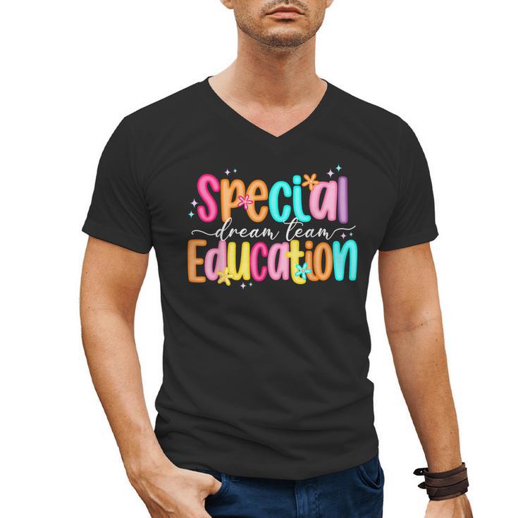 Color Special Education Squad Groovy Dream Team SPED Teacher Men's V-Neck T-Shirt, Groovy Teacher Gifts, trending gift Color Special Education Squad Groovy Dream Team SPED Teacher Men's V-Neck T-Shirt, Groovy Teacher Gifts, trending gift
