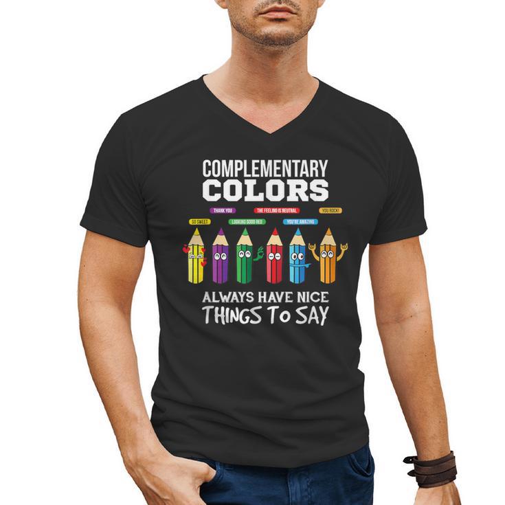 Complementary Colors Pun Artist Art Teacher T-Shirt Men's V-Neck T-Shirt
