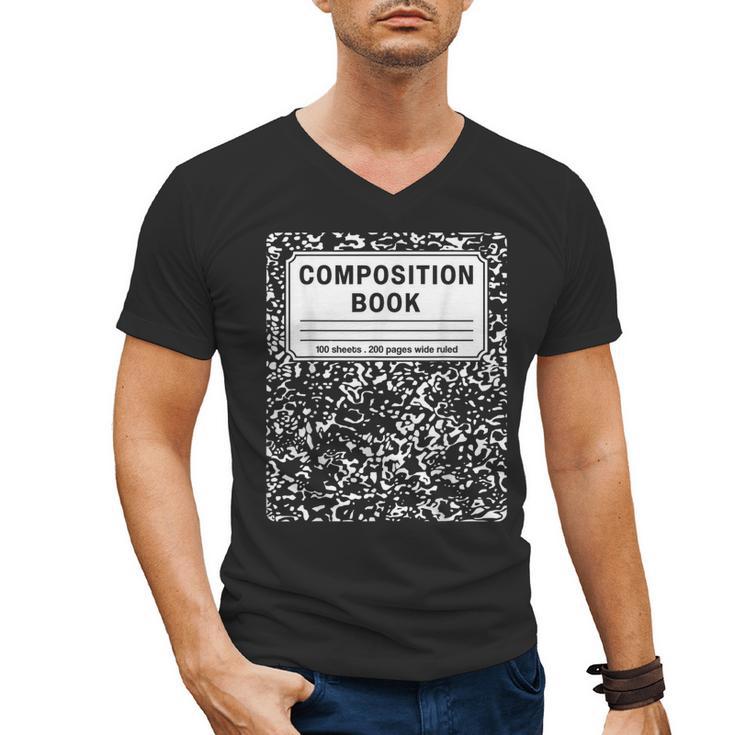 Composition Book Notebook Teachers Matching Group Halloween Men's V-Neck T-Shirt