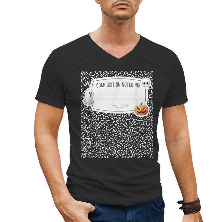 Composition Notebook Costume Adult Halloween For Teacher Men's V-Neck T-Shirt