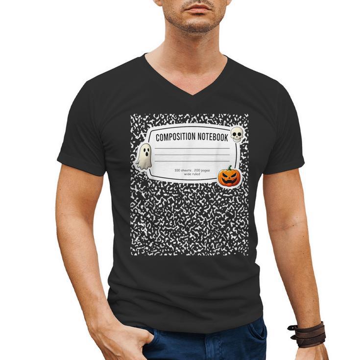 Composition Notebook Costume Adult Halloween For Teachers Men's V-Neck T-Shirt