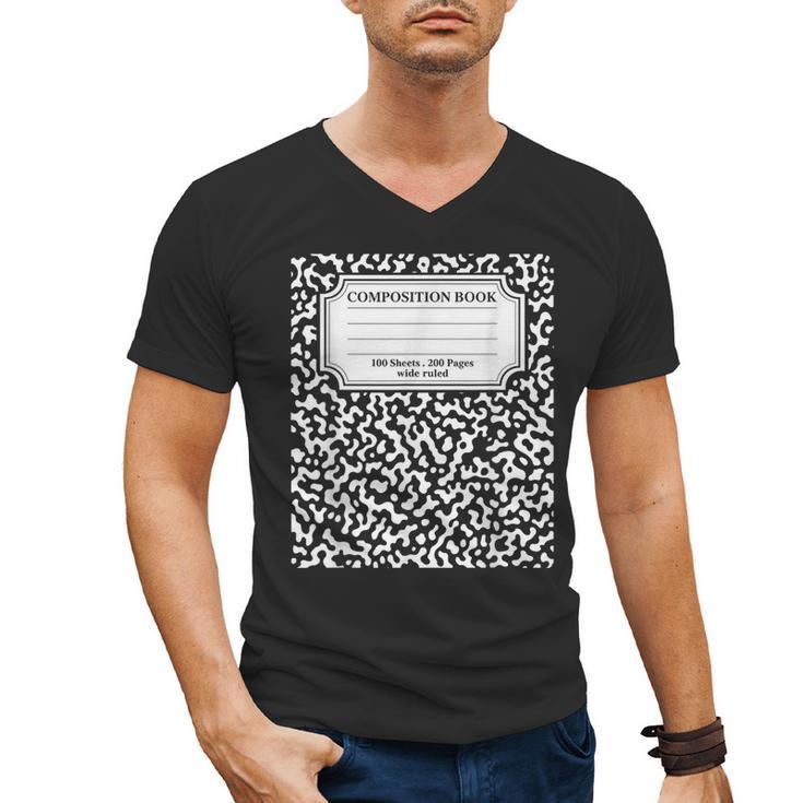 Composition Notebook Matching Group Halloween Teachers Men's V-Neck T-Shirt