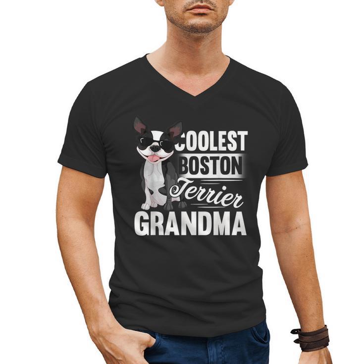 Coolest Boston Terrier Grandma Dog Men's V-Neck T-Shirt