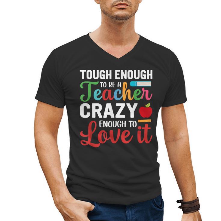 Crazy Teacher Men Women School Teachers Men's V-Neck T-Shirt