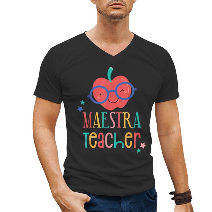 Cute Maestra Teacher Men's V-Neck T-Shirt, trending gift Cute Maestra Teacher Men's V-Neck T-Shirt, trending gift