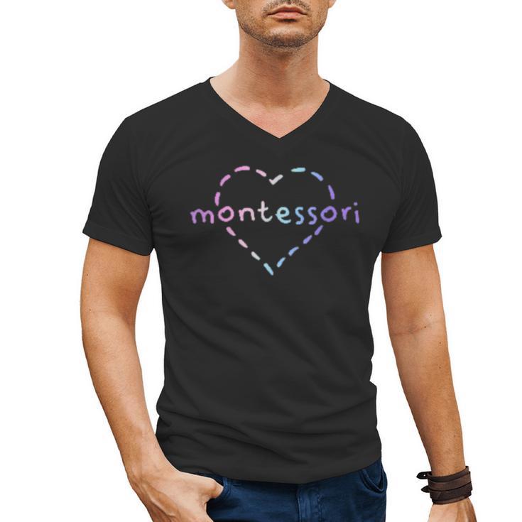 Cute Montessori For Teachers Kids & Moms Men's V-Neck T-Shirt