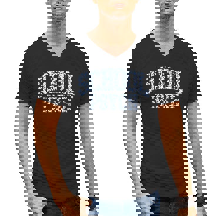 Cute Wildflower School Psych Teacher School Psychologist Men&#x27;s V-Neck T-Shirt