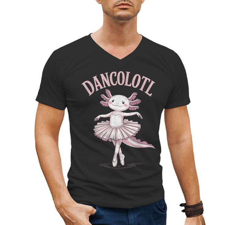 Dancolotl Ballerina Axolotl Ballet Dance Teacher Men's V-Neck T-Shirt