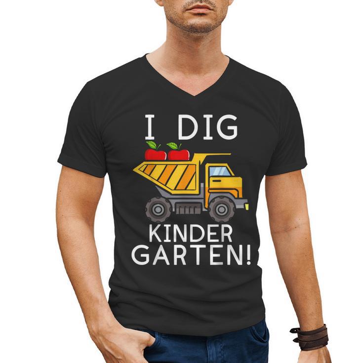 I Dig Kindergarten Student Teacher Construction First Day Men's V-Neck T-Shirt