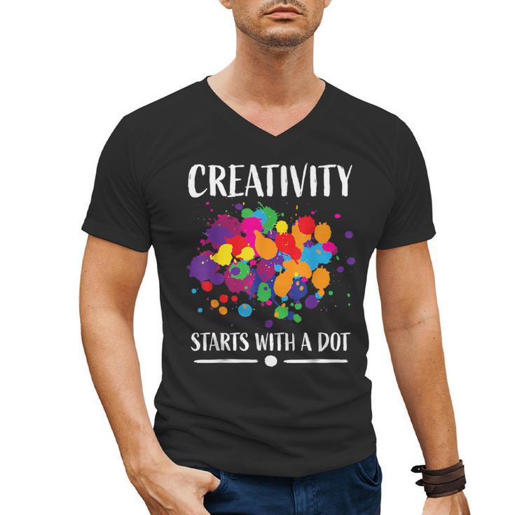 Dot Day Shirt Women Men Kids Girls Boys Teacher 2024 Dot Day Men's V-Neck T-Shirt